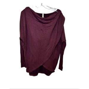 Athleta Purana Wrap Hoodie Long Sleeve Purple Small